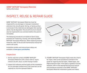 GORE® SKYFLEX® Aerospace Materials Inspect, Reuse and Repair Guide